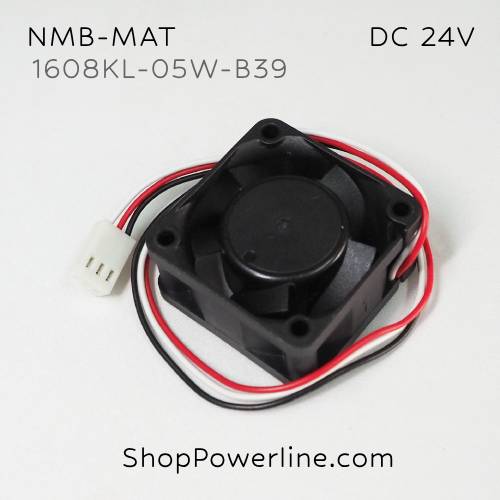 พัดลม Fan NMB-MAT (1608KL-05W-B39) DC24V 40x40x20mm 0.08A (3wire White B2 Plug)