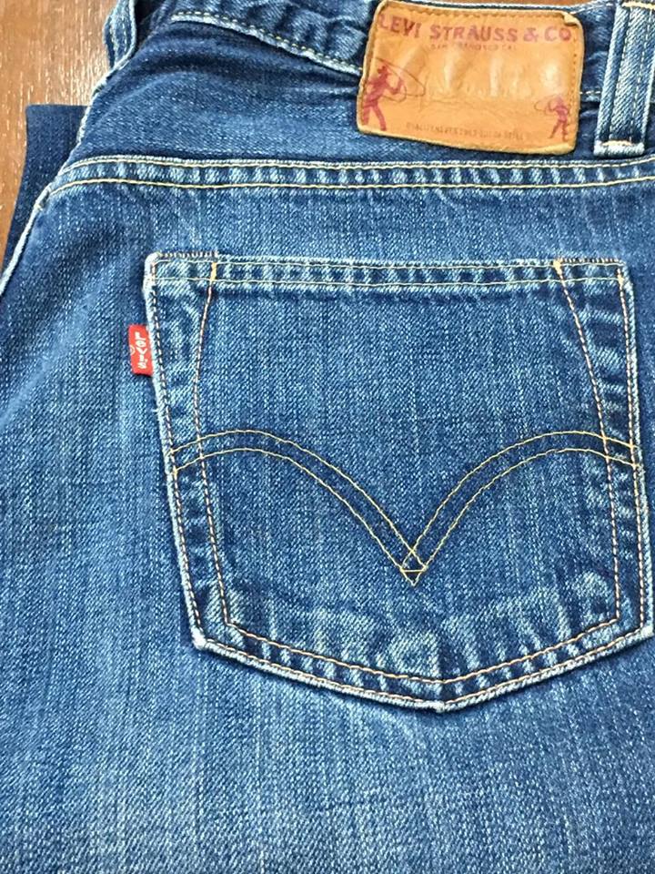1. Levi's Homage - ทรงกระบอกใหญ่ ขาตรง เอว 31 ยาว 30 Made in Mexico