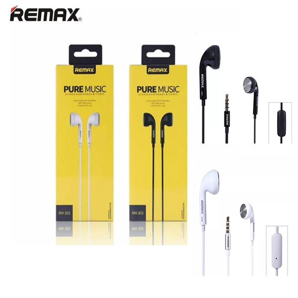 หูฟังสมอลทอล์ค Remax RM303 ไมโครโฟนในตัว เสียงสนทนาชัดเจน เบสแน่น ฟังเพลงถึงอารมณ์