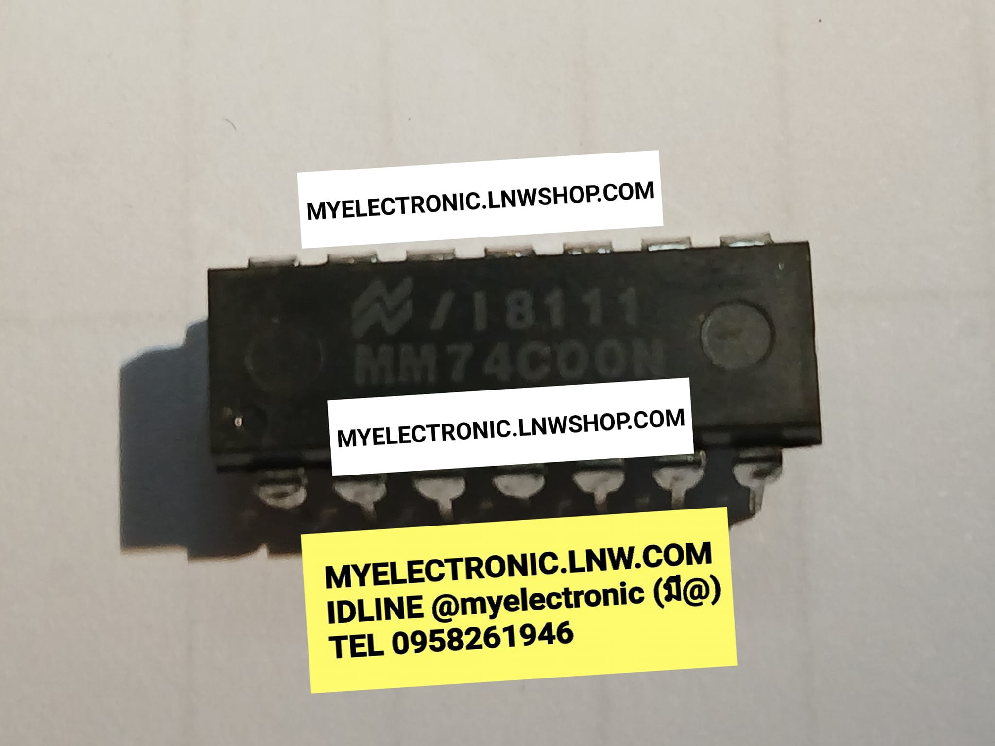 ขาย MM74C00N ตัวถัง DIP-14ขา IC ไอซี MM74C00N 74C00N ยี่ห้อ ราคาตัวละ . . . . . หน่วย บาท
