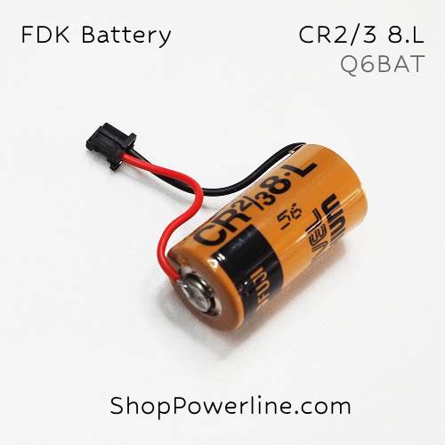 แบตเตอรี่ Battery FDK (CR2/3 8.L, Q6BAT) 3V (Black Plug)