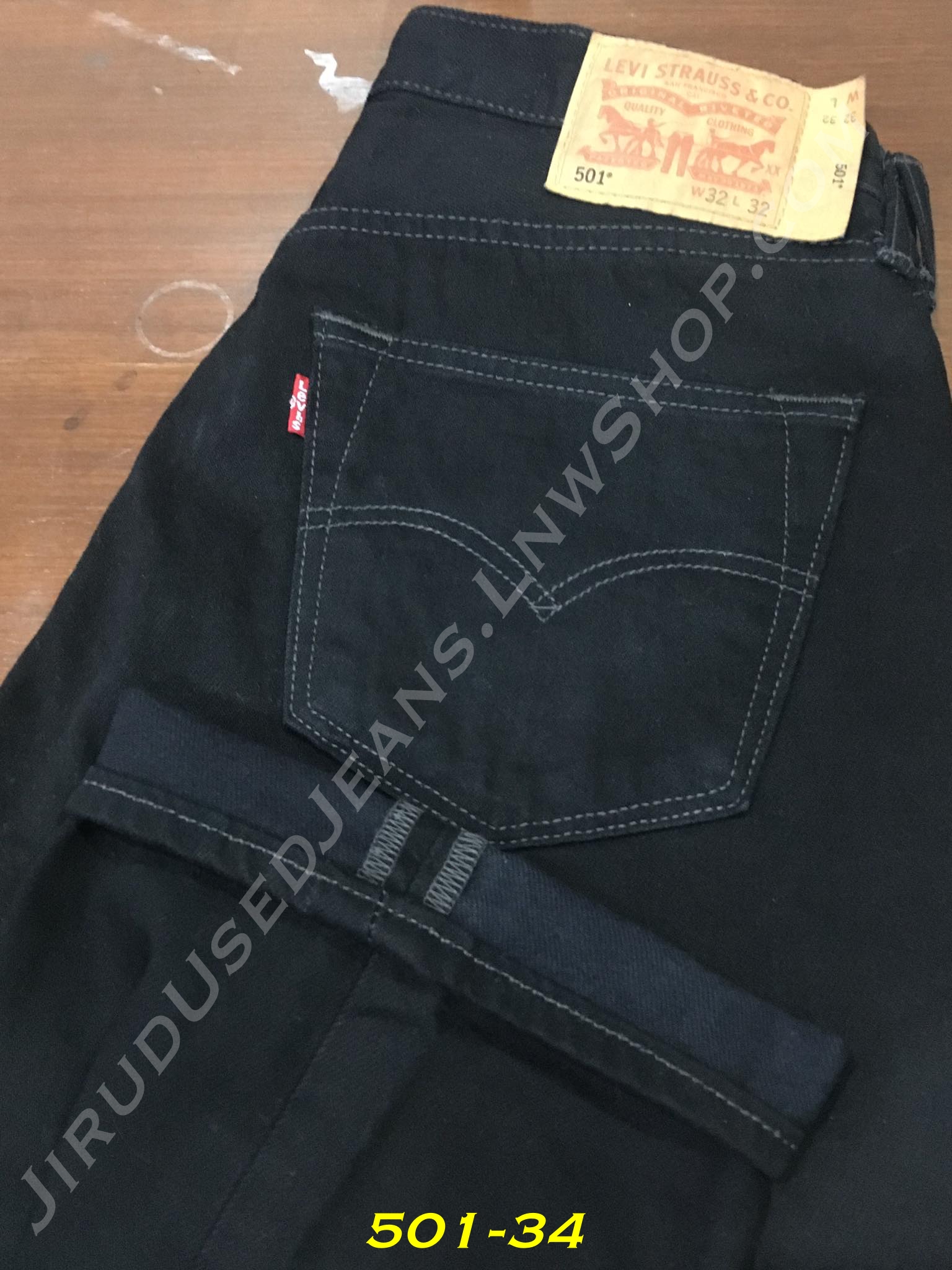 34. Levi’s 501 สีดำ เอว 31 ยาว 31 Made in South Africa