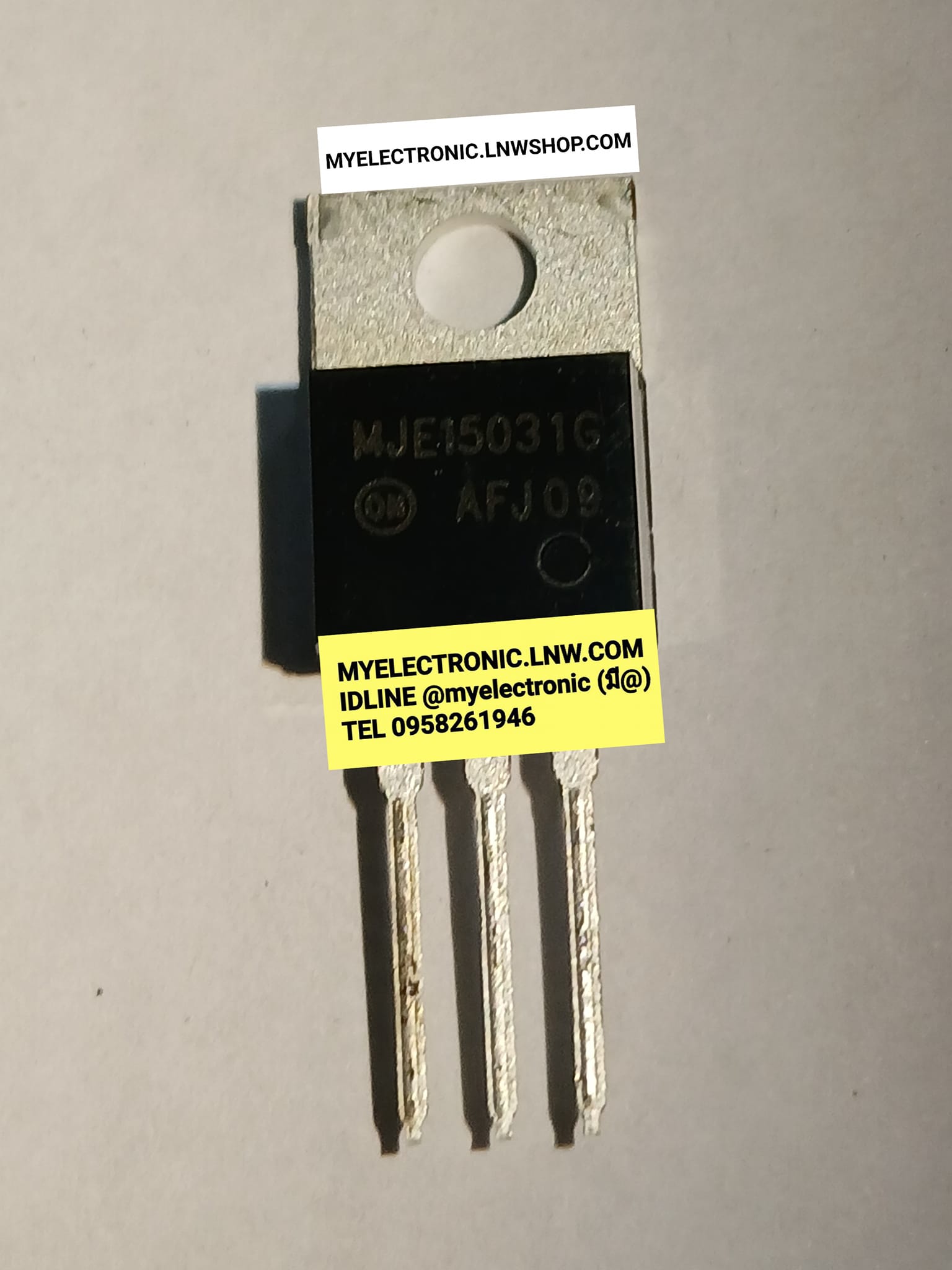 ขาย MJE15031G ทรานซิสเตอร์ MJE15031 G ตัวถัง TO-220 ยี่ห้อ ON-SEMI CONDUCTOR ทรานซิสเตตอร์ ราคา ตัวละ . . . .หน่วย บาท
