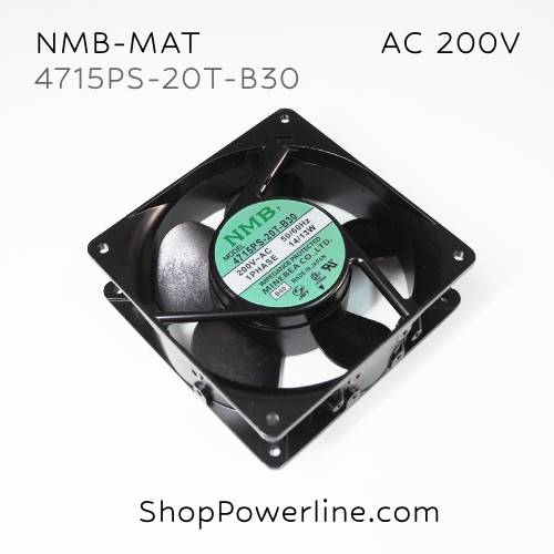 พัดลม Fan NMB-MAT (4715PS-20T-B30) AC200V 120x120x38mm 14/13W (2pin)