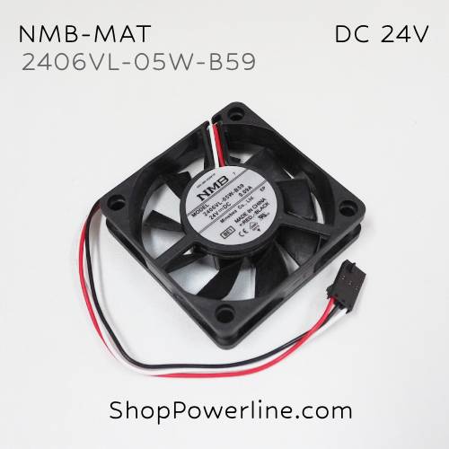 พัดลม Fan NMB-MAT (2406VL-05W-B59, A90L-0001-0529#135) DC24V 60x60x15mm 0.09A (3wire Dupont Plug)