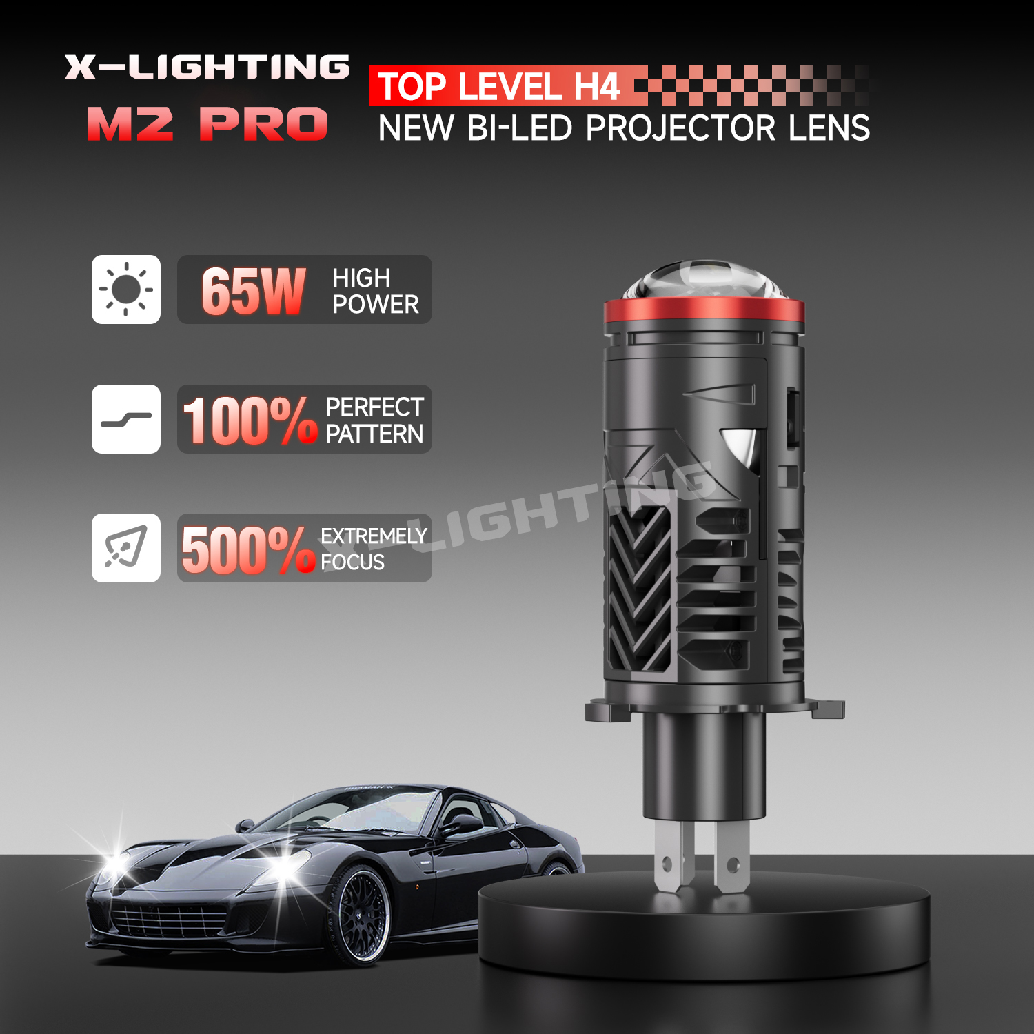 X-Lighting M2 PRO | Mini H4 Bi-LED Projector Lens 30000LM | ของแท้ รับประกัน 1 ปี | RHD ขับขวา