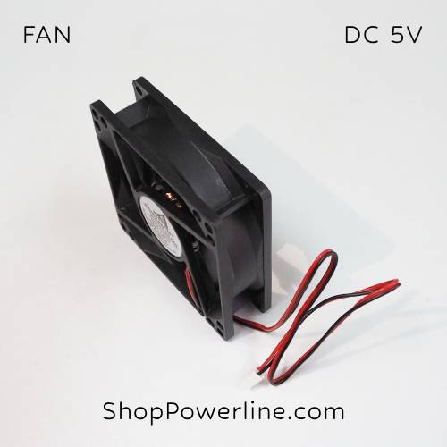 พัดลม Fan DC5V 80x80x25mm (2wire)