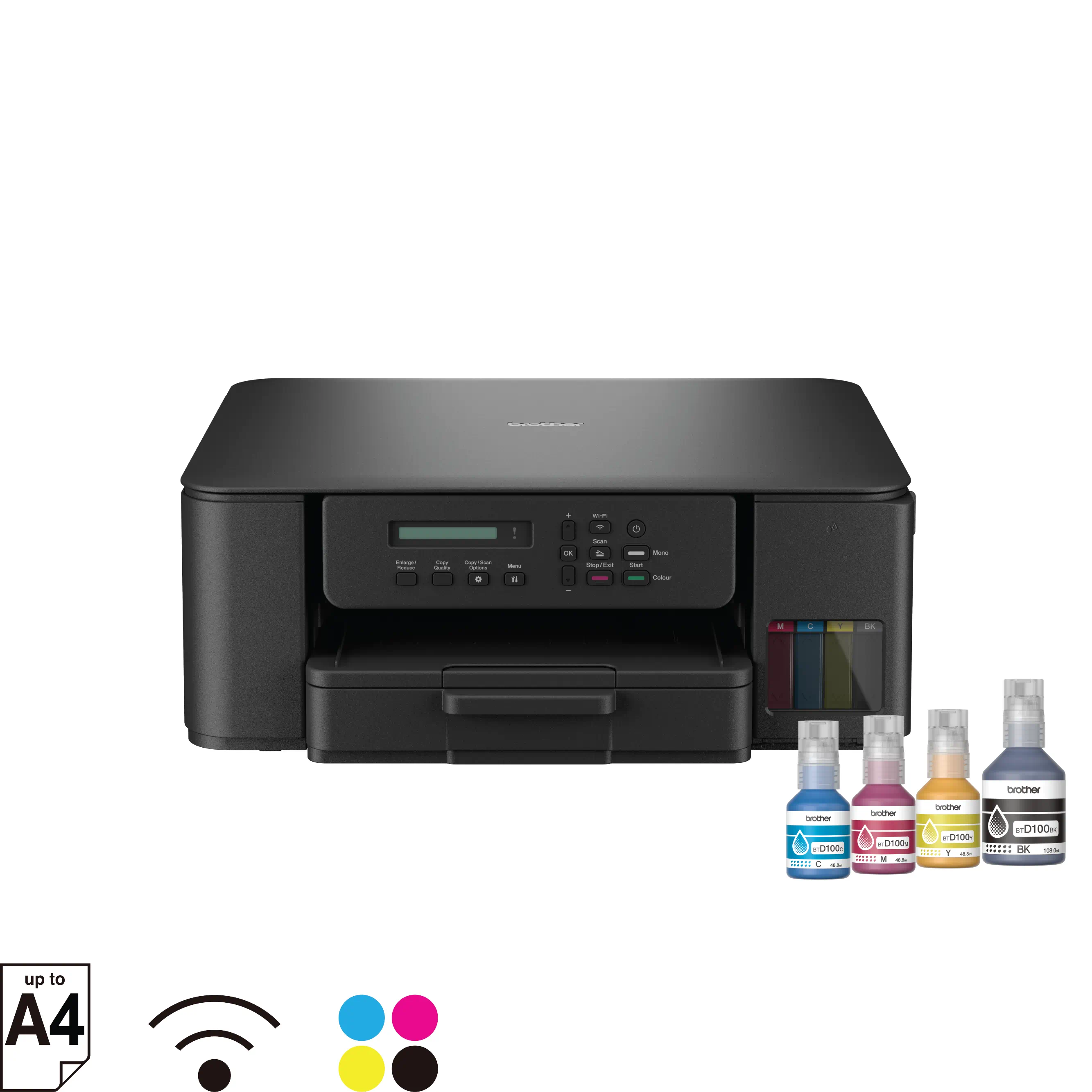 เครื่องปริ้นเตอร์มัลติฟังก์ชั่น เครื่องพิมพ์ BROTHER DCP-T530DW + INK TANK