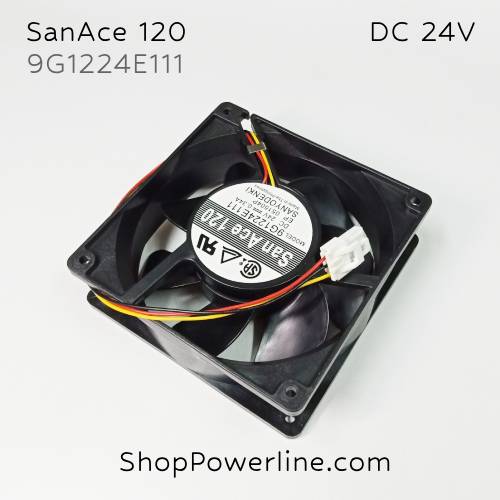 พัดลม Fan SanAce120 (9G1224E111) DC24V 120x120x38mm 0.34A (3wire White Special Plug)