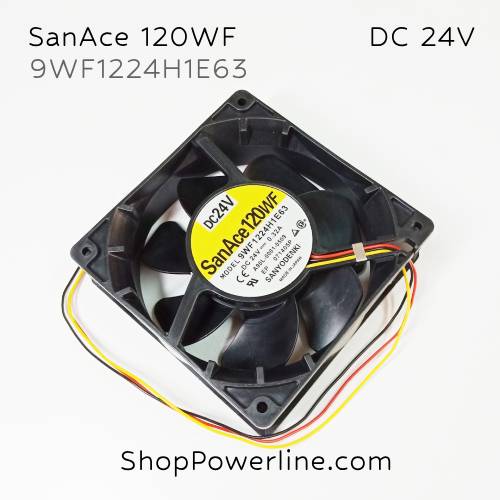 พัดลม Fan SanAce120WF (9WF1224H1E63) DC24V 120x120x38mm 0.32A (3wire White B2 Plug)