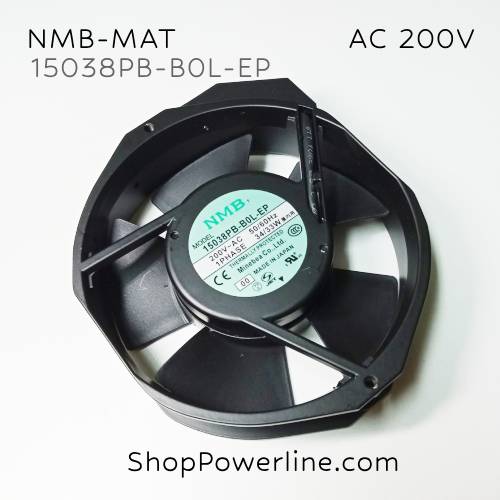 พัดลม Fan NMB-MAT (15038PB-B0L-EP) AC200V 172x150x38mm 34/33W (2pin)