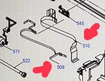 "สายแพรเอ็นโคเดอร์" CABLE ENCODER CR EPSON L3110/L3150 ตำแหน่ง509