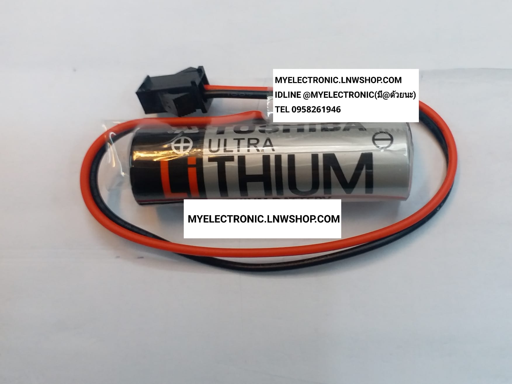 ขาย ER6V/3.6V TOSHIBA LITHUIM แบตเตอรี่ ลิเทียม 3M6V รุ่น ER6V คอนเนคเตอร์สีดำ CONNECTOR สีดำ ราคาตัวละ บาท