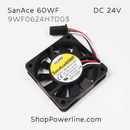 พัดลม Fan SanAce60WF (9WF0624H7D03, A90L-0001-0511) DC24V 60x60x15mm 0.12A (3wire Fanuc Plug)