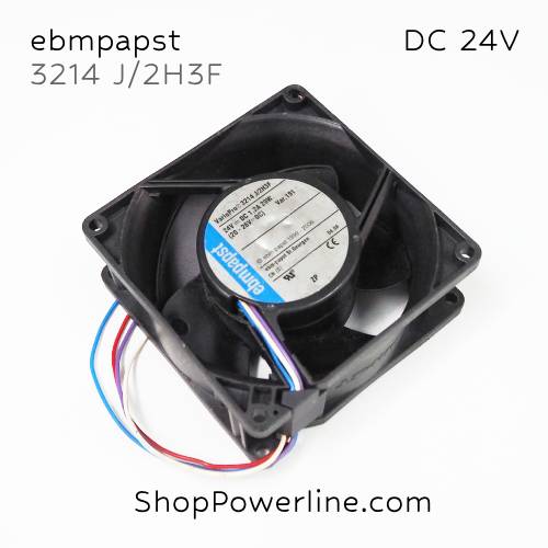 พัดลม Fan ebmpapst (3214J/2H3F) DC24V 92x92x38mm 1.2A 29W (4wire White Plug)