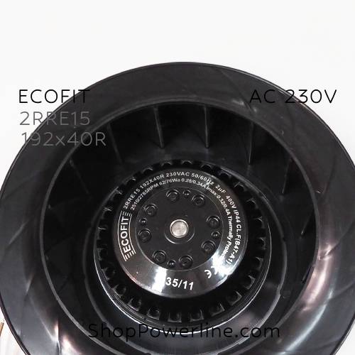 พัดลม Fan ECOFIT (2RRE15, B47-A1) AC230V 192x40R 0.28/0.34A (4wire) + Capacitor