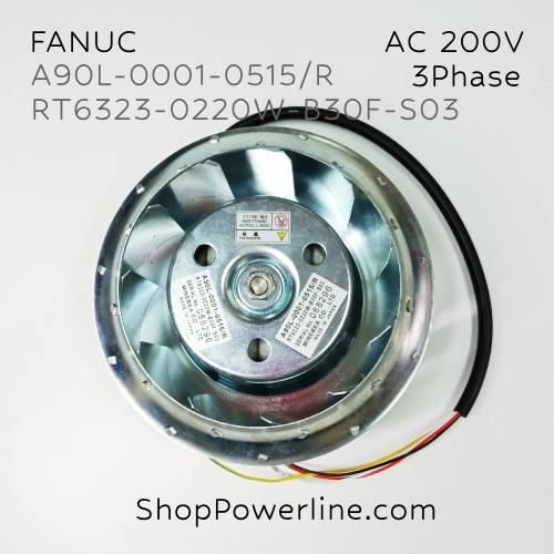พัดลม Fan FANUC (A90L-0001-0515/R, RT6323-0220W-B30F-S03) AC200V 160x35mm 44/50W (4wire 3phase)