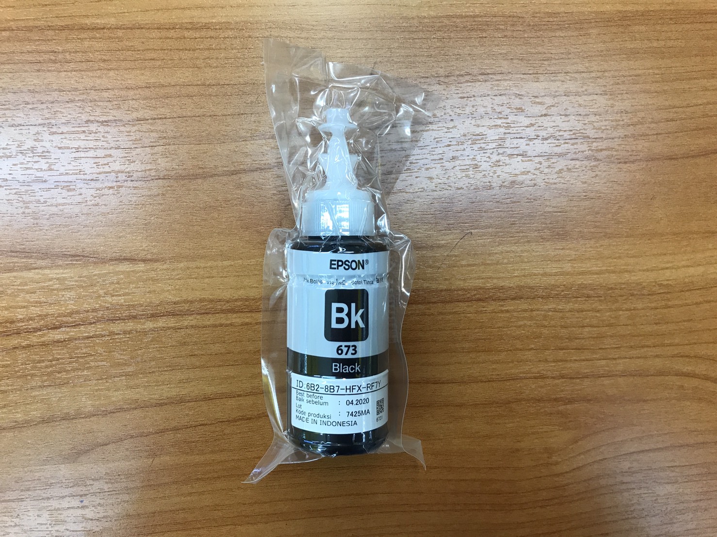 น้ำหมึกปริ้นเตอร์แท้ EPSON เบอร์ 673 BK (สีดำ)