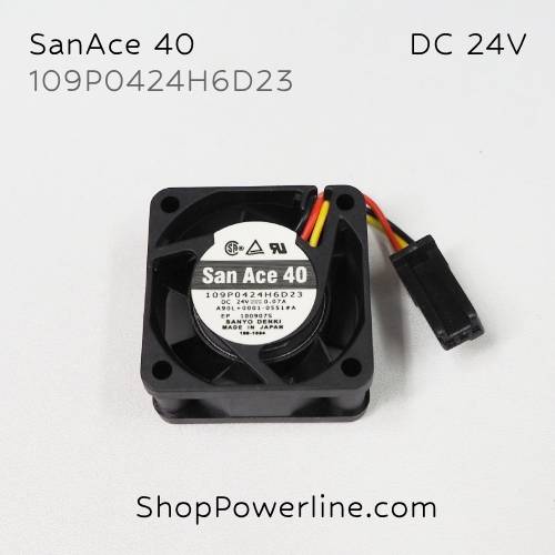 พัดลม Fan SanAce40 (109P0424H6D23, A90L-0001-0551#A) DC24V 40x40x20mm 0.07A (3wire Fanuc Plug)