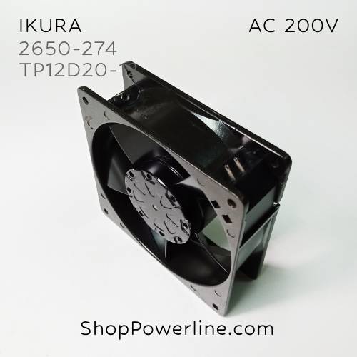 พัดลมใบพัดโลหะ Fan IKURA (2650-274, TP12D20-12) AC200V 120x120x38mm 16/15W (2pin)