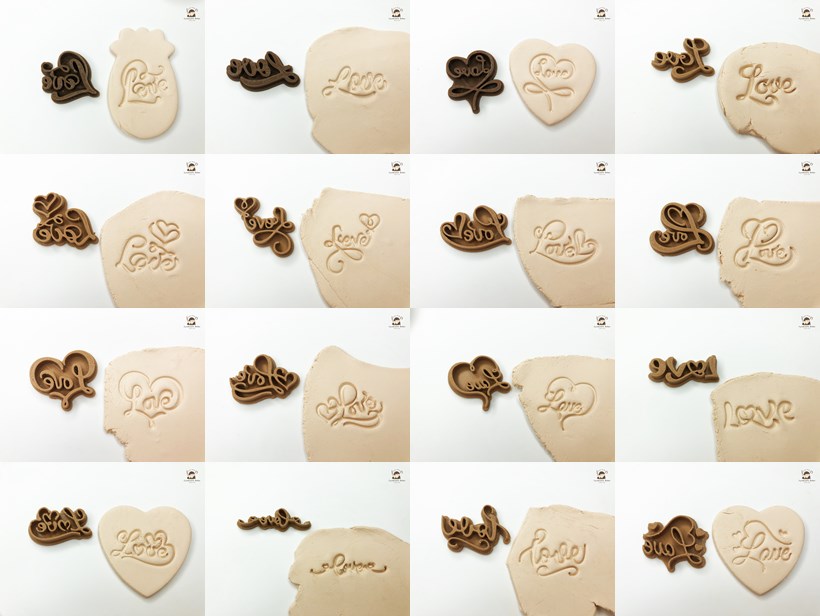 พิมพ์ Stamp ลาย Love #1 (เลือกลายด้านใน)