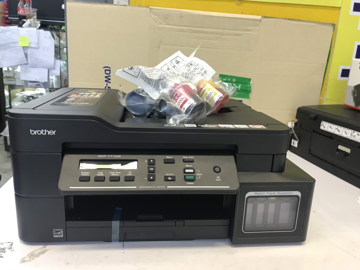 เครื่องปริ้นเตอร์มัลติฟังก์ชั่น เครื่องพิมพ์รุ่นเก่า BROTHER DCP-T710W + INK TANK