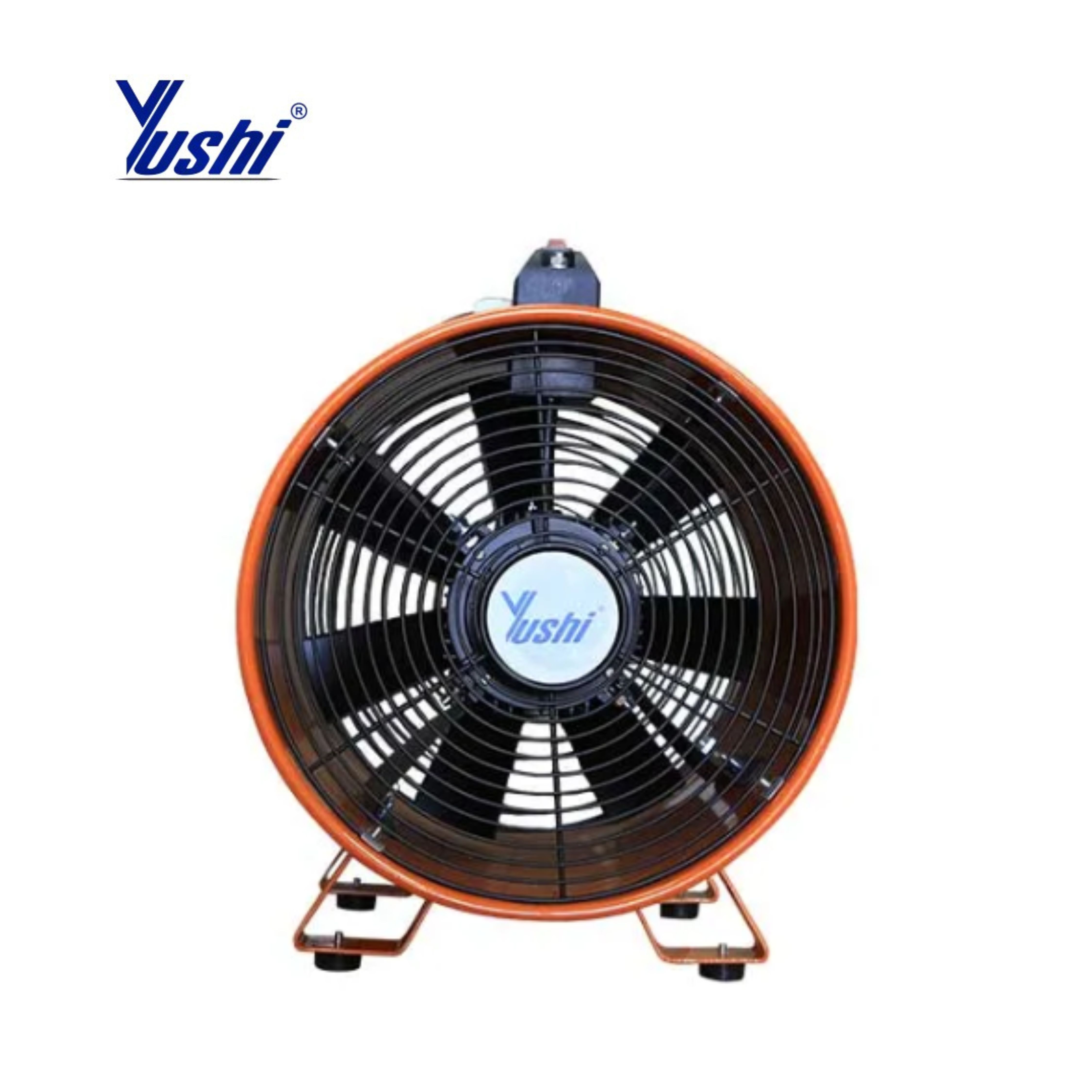 YUSHI พัดลมท่อดูดอากาศ 7 ใบพัด รุ่น PVT-20 ขนาด 8 นิ้ว สีส้ม-ดำ มอก.934-2558