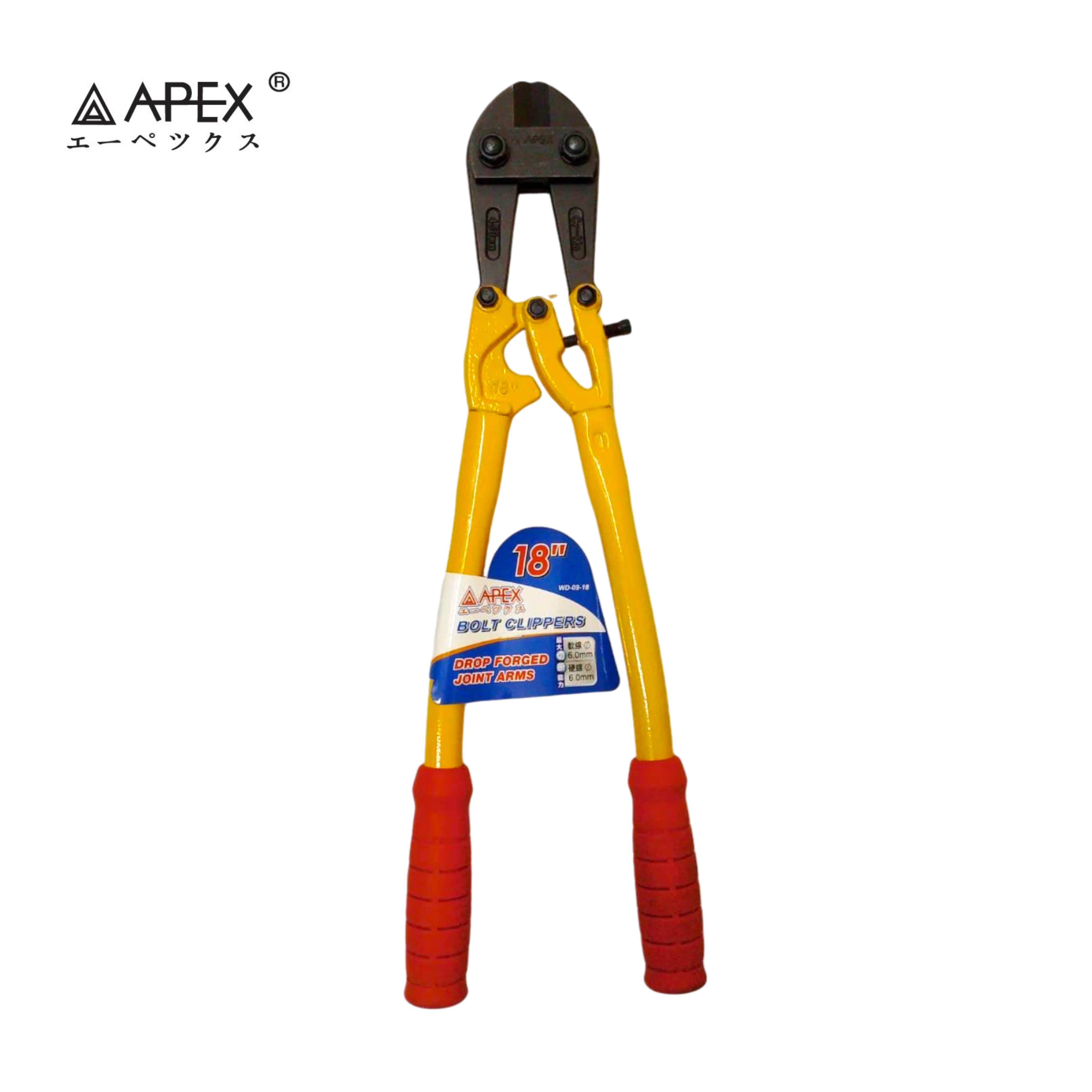 กรรไกรตัดเหล็กเส้น กรรไกรตัดลวด ขนาด 18 นิ้ว ด้ามเหลือง APEX