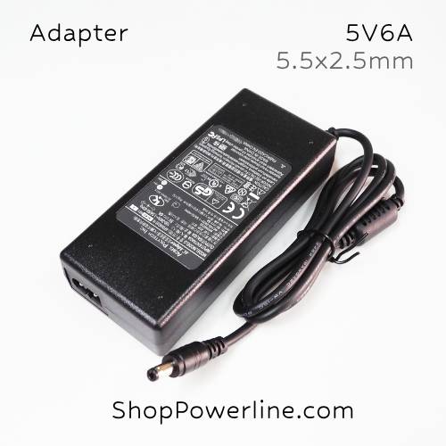 อะแดปเตอร์ Adapter 5V 6A (5.5x2.5,2.1mm)
