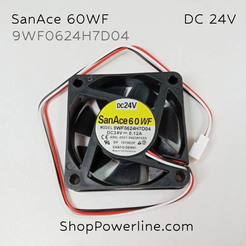 พัดลม Fan SanAce60WF (9WF0624H7D04, A90L-0001-0423#105S) DC24V 60x60x15mm 0.12A (3wire White B2 Plug)