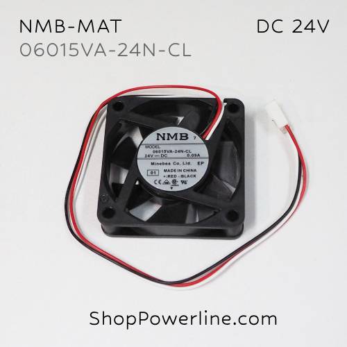 พัดลม Fan NMB-MAT (06015VA-24N-CL, A90L-0001-0506#135) DC24V 60x60x15mm 0.09A (3wire White B2 Plug)