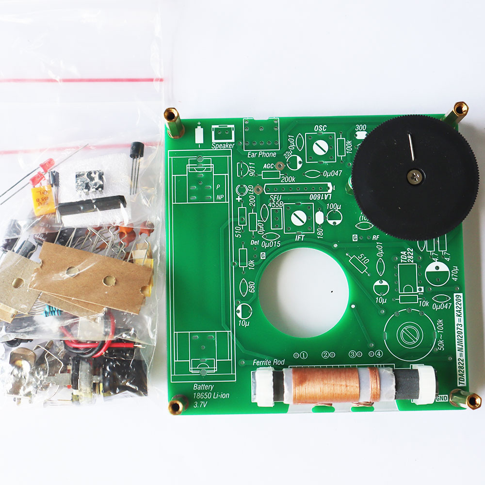 ชุดคิทเครื่องรับวิทยุ AM ใช้ IC เบอร์ LA1600 (ยังไม่บัดกรี)