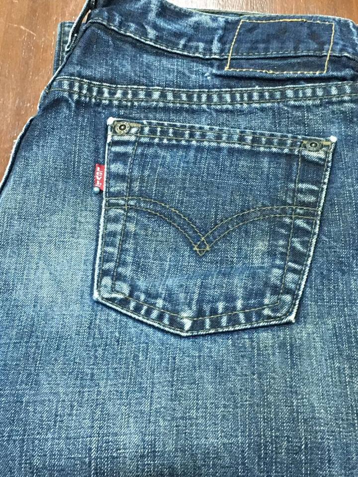 2. กางเกงยีนส์ลีวาย 502 ผู้หญิง - Levi’s 502 เอวต่ำ ทรงกระบอก ขาตรง เอว 30 ยาว 33 สะโพก 37 Made in USA