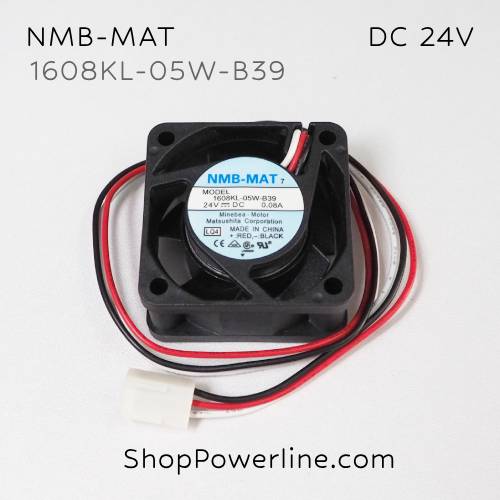พัดลม Fan NMB-MAT (1608KL-05W-B39) DC24V 40x40x20mm 0.08A (3wire White B2 Plug)