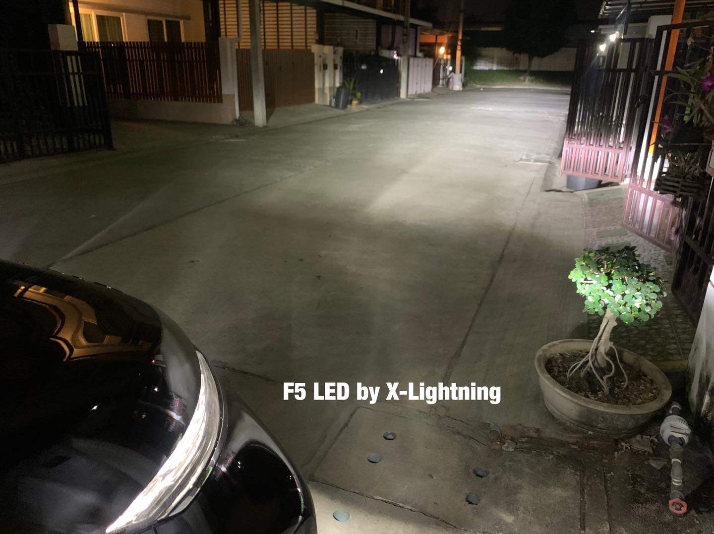 SALE หลอดไฟ LED ไฟหน้ารถยนต์ รุ่น F5 ของแท้ สว่างกว่า ทน 22000LM 110W (รับประกัน 3 เดือน) ซีนอลโรงงาน