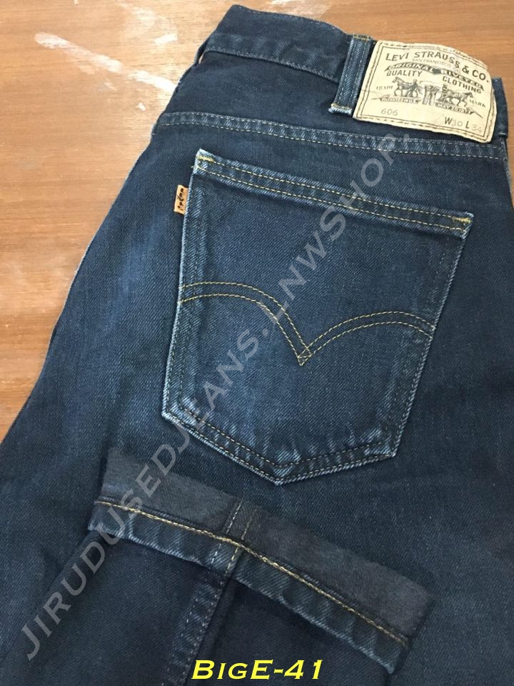 41. Levi’s LVC 606 สีดำ - Black Overdye BigE ป้ายส้ม 14oz Cone Mills Made in USA เอว 31 ยาว 32