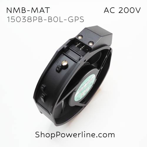 พัดลมใบพัดโลหะ Fan NMB-MAT (15038PB-B0L-GPS) AC200V 172x150x38mm 40/42W (2pin)