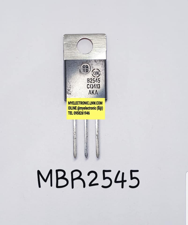 ขาย MBR2545CT ยี่ห้อ ON-SEMI CONDUCTOR ไดโอด DIODE ตัวถัง TO220 MBR2545 CT AKA ราคา ตัวละ . . . . หน่วย บาท