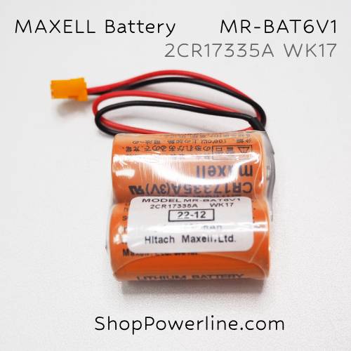 แบตเตอรี่ Battery Maxell/Japan (2CR17335A WK17, MR-BAT6V1) 6V (Orange Plug)