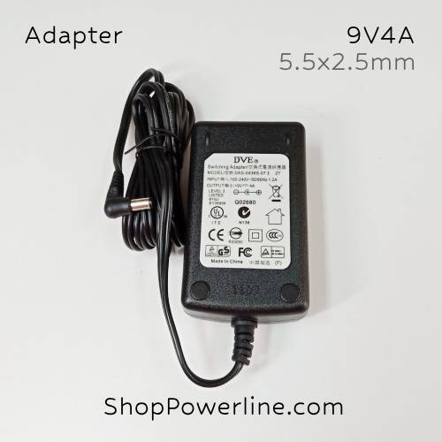 อะแดปเตอร์ Adapter 9V 4A (5.5x2.1mm)