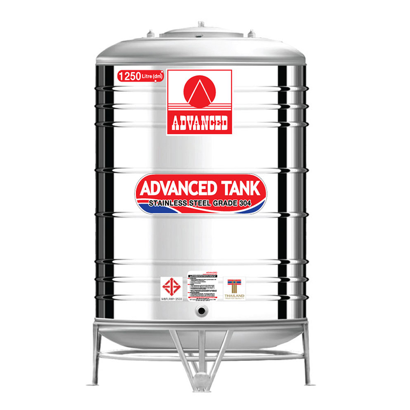 แท้งค์น้ำสแตนเลส แอ็ดวานซ์ ADVANCED รุ่นพื้นนูน AV1250 ขนาด 1250 ลิตร (มอก.)
