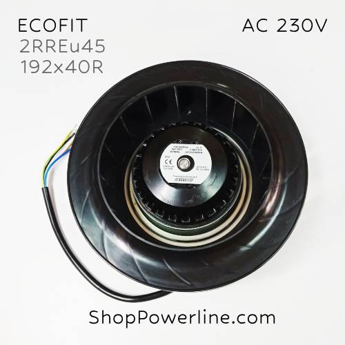 พัดลม Fan ECOFIT (2RREu45, A04-A5) AC230V 192x40R 1.0/1.25A (4wire) + Capacitor