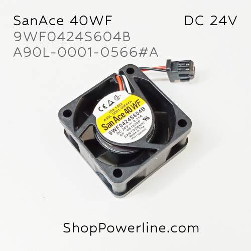 พัดลม Fan SanAce40WF (9WF0424S604B, A90L-0001-0566#A) DC24V 40x40x20mm 0.11A (3wire 4pin Black Plug)
