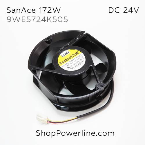 พัดลมใบพัดโลหะ Fan SanAce172W (9WE5724K505) DC24V 172x150x51mm 1.3A (3wire White Plug)