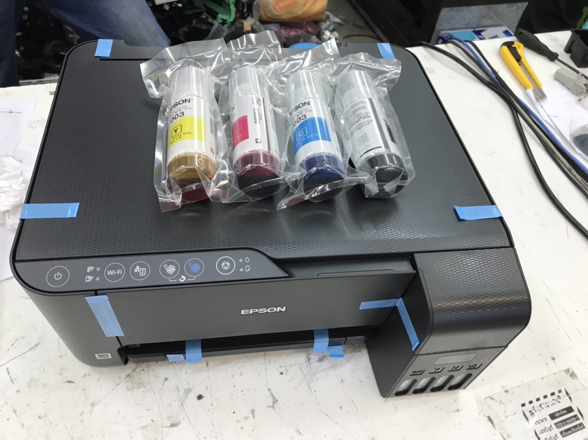เครื่องปริ้นเตอร์มัลติฟังก์ชั่น เครื่องพิมพ์รุ่นเก่า PRINTER EPSON L3150 + INK TANK
