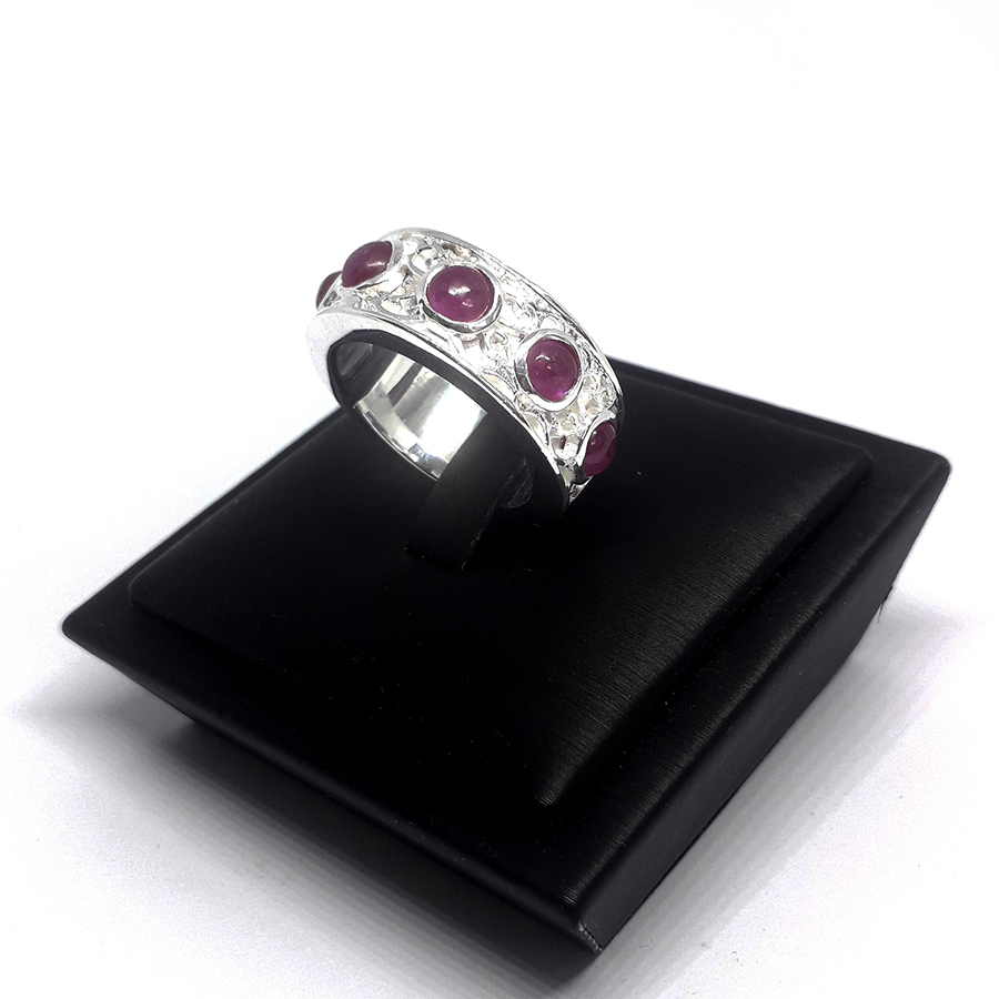 Silver Ring 92.5% @ 2cm. Pink 1 Sr101