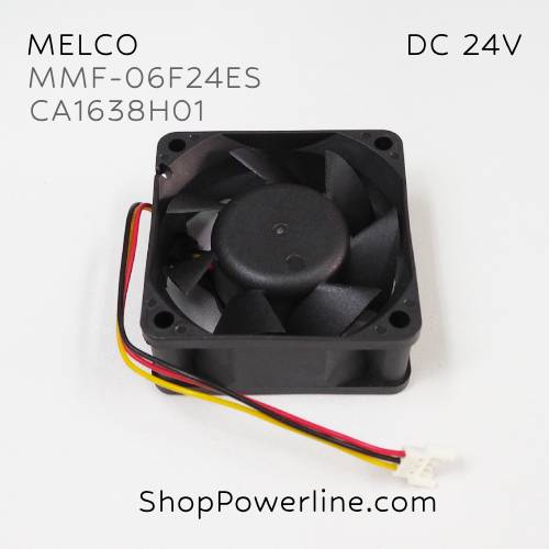 พัดลม Fan MELCO (MMF-06F24ES RP1, CA1638H01) DC24V 60x60x25mm 0.10A (3wire White C3 Plug)