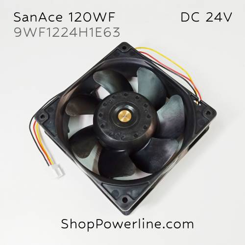 พัดลม Fan SanAce120WF (9WF1224H1E63) DC24V 120x120x38mm 0.32A (3wire White B2 Plug)