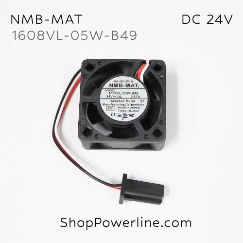 พัดลม Fan NMB-MAT (1608VL-05W-B49, A90L-0001-0551#A) DC24V 40x40x20mm 0.07A (3wire Fanuc Plug)
