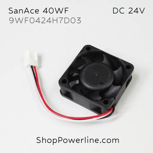พัดลม Fan SanAce40WF (9WF0424H7D03, A90L-0001-0441#39) DC24V 40x40x15mm 0.085A (3wire White B2 Plug)
